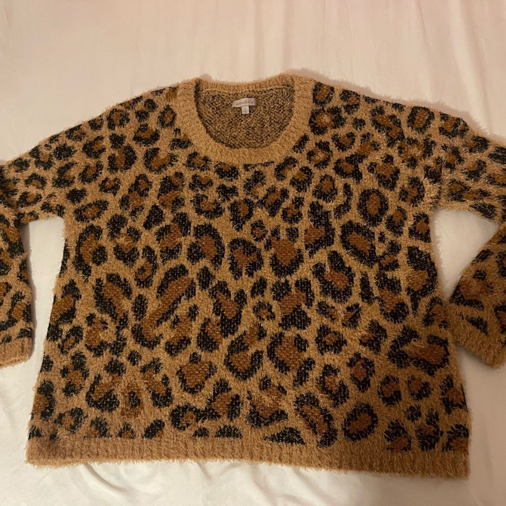 Wonderly Leopard Print Sweater - Brown and Black